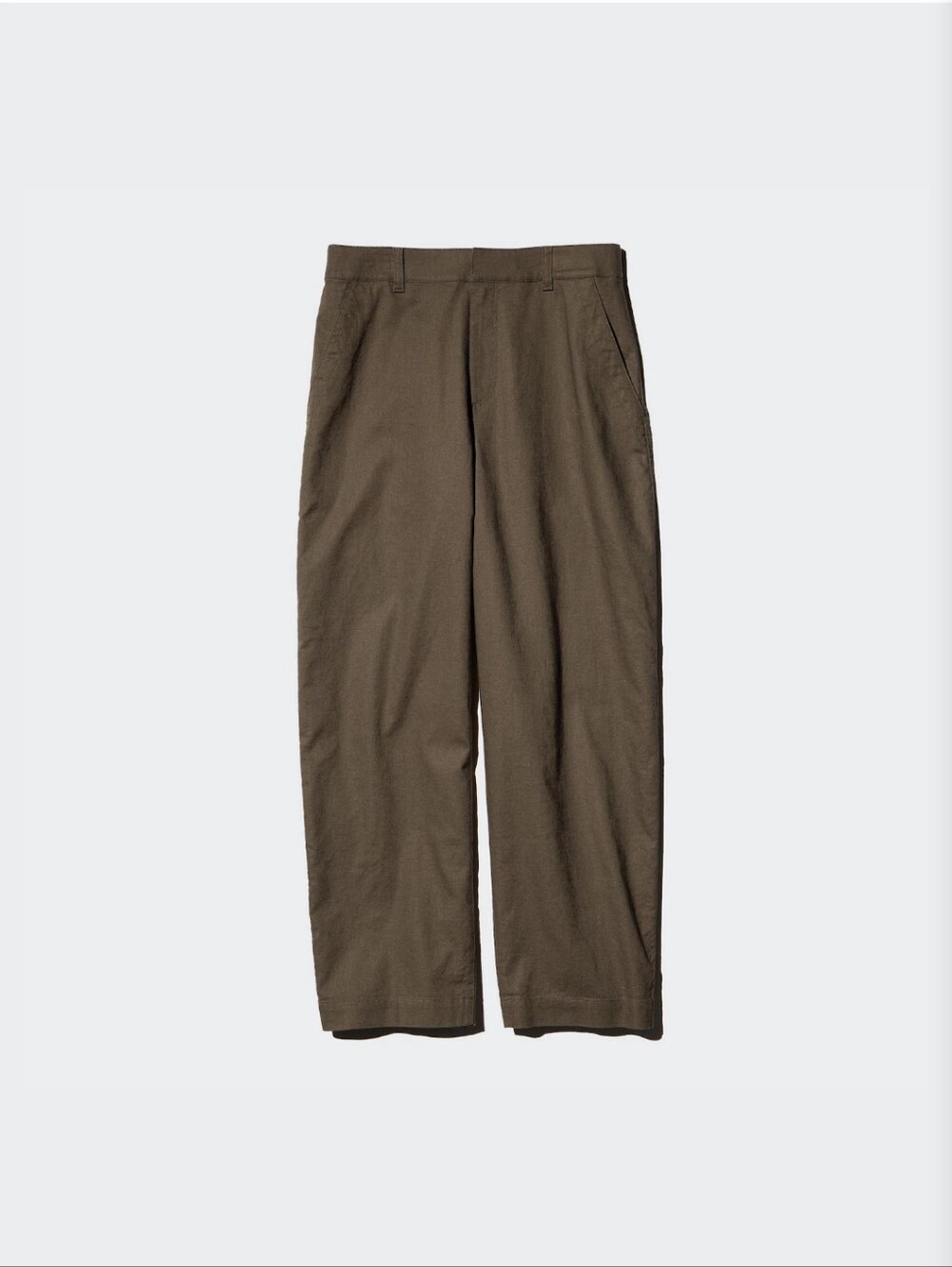 Uniqlo Linen Cotton Olive Tapered Pants - Picture 2 of 3